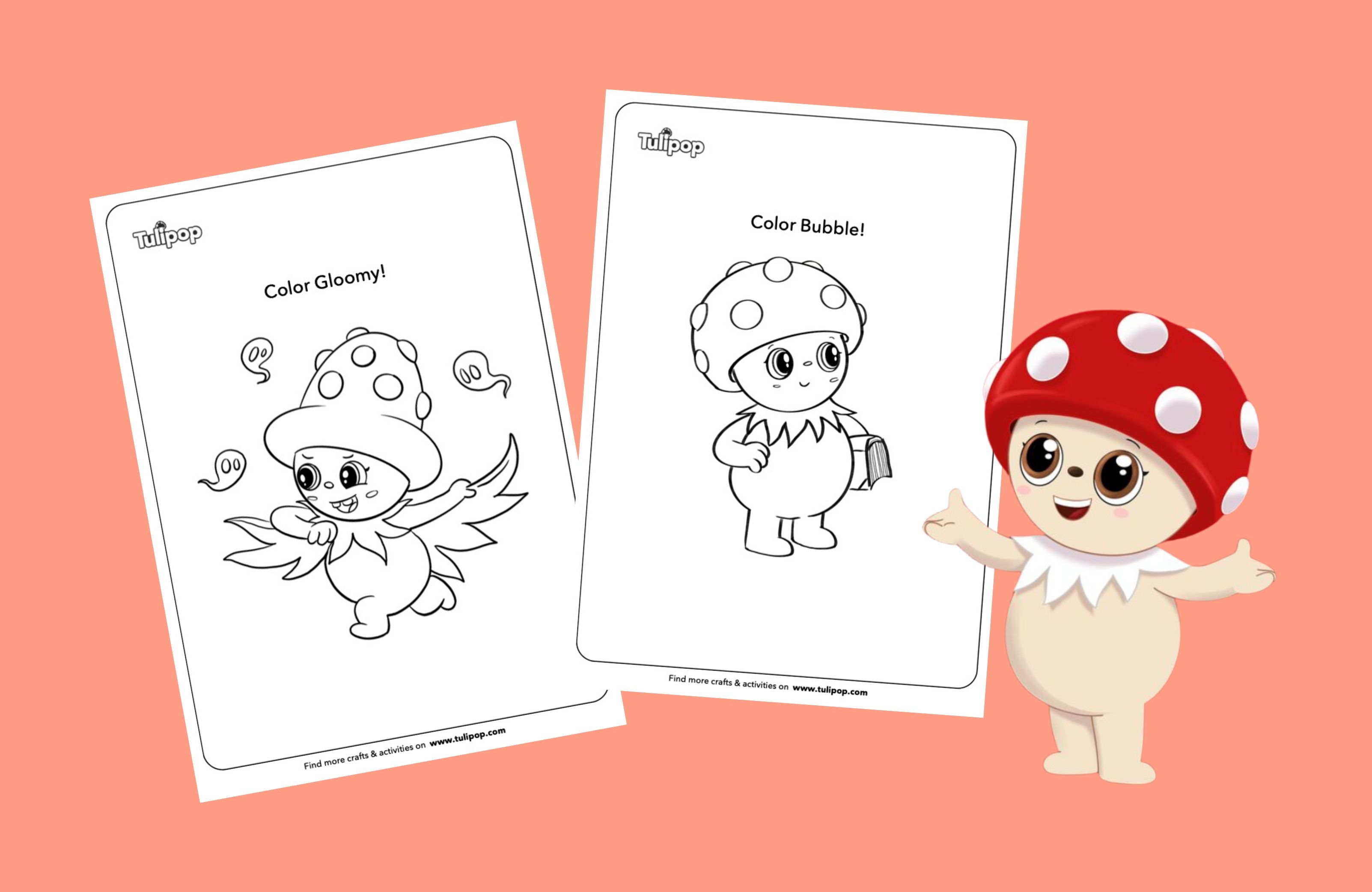 Colour the Sibling Duo: Gloomy and Bubble!